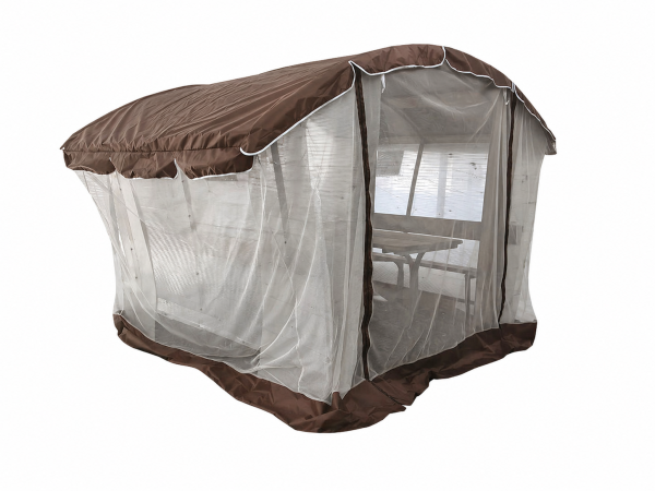 Чехол с москитной сеткой 3000х2100х2050 коричневый, бежевый для беседки