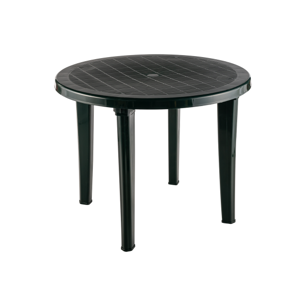 Стол пластиковый  круглый (темно-зеленый)