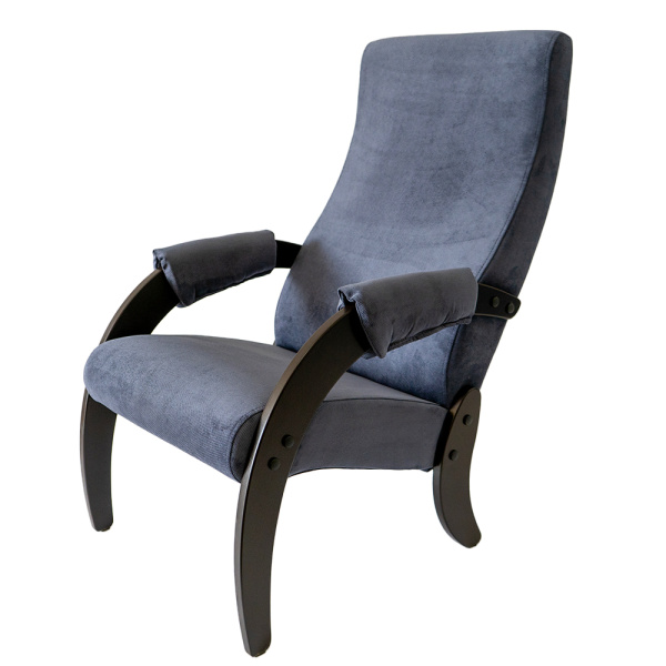 Кресло  Марта №61М (каркас венге, ткань VERONA Denim Blue - синий) 1уп 