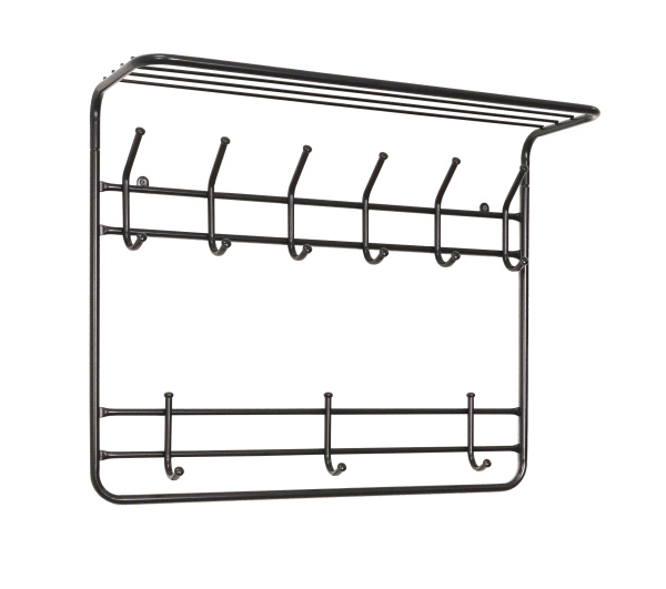Вешалка 2-х ярусная 80 см (черный)