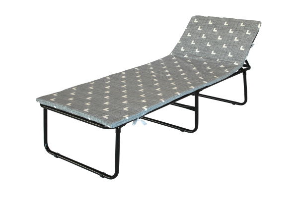 Кровать раскладная Соната мягкая лист 20мм (цвет ткани серый рис.тетрис (1 шт. в уп.) 