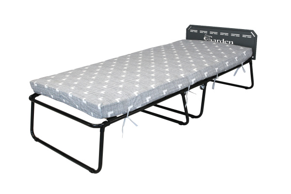 Кровать -тумба Отель 900 (цвет ткани серый рис.тетрис  