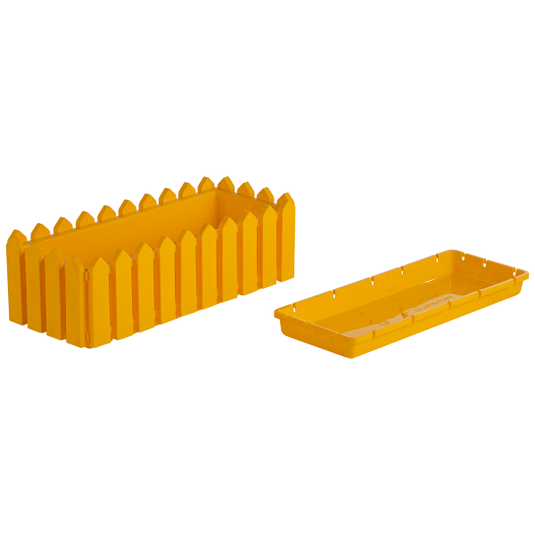 Кашпо Лардо прямоугольное (в уп. 4шт) (желтое)