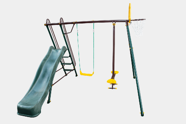 Игровой комплекс Качели детские Солнышко-5 + горка, 2 уп.