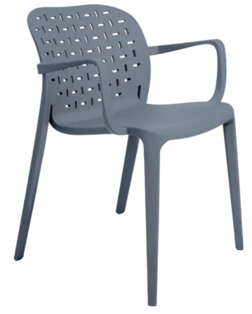 Кресло пластиковое КОСМО OLA DOM (серый)