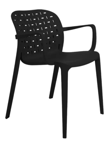 Кресло пластиковое КОСМО OLA DOM (антрацит)