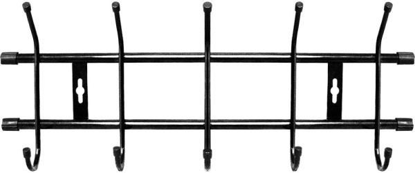 Вешалка настенная ВН5 5 крючков (черная)
