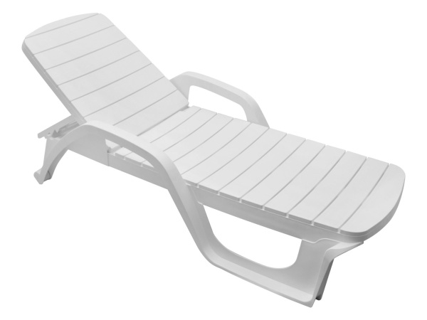 Лежак  Прованс пластик (белый) 