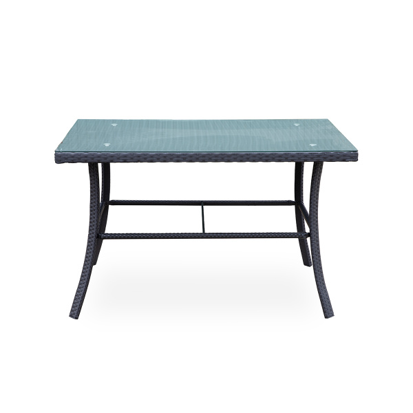 Стол прямоугольный  арт.GS017 120х80см (каркас черный, столешница стекло)