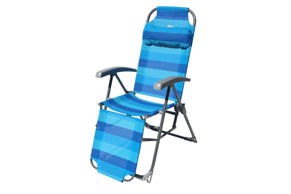 Кресло -шезлонг Ника К3/СН (1шт. в упаковке (каркас серый, ткань синяя)) 