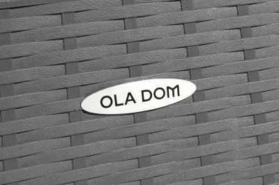 Стол пластиковый Ola Dom 76x76см квадратный (антрацит)