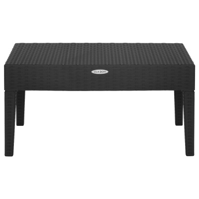 Стол пластиковый журнальный прямоугольный Ola Dom (антрацит)