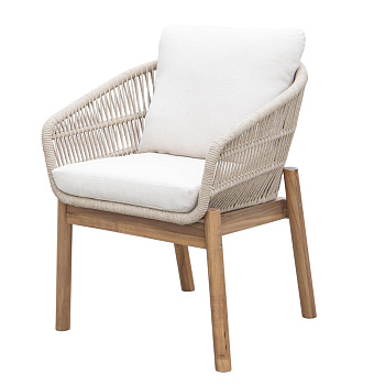 Стул  Риччи обеденный 2 шт.в кор.(каркас акация, подуш.бежевая)