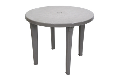 Стол пластиковый  круглый (серый)