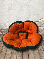 Кресло -трансформер Цветок арт.9с0040тр-МТ002ОЗ, оранжевый, зеленый