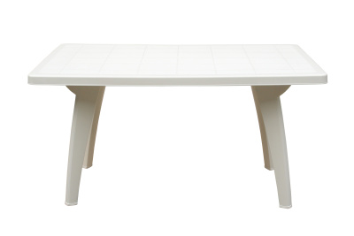 Стол пластиковый Солнце прямоугольный (белый) 