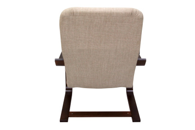 Кресло  Сайма мебельная ткань (2 уп. каркас вишня 1 уп., сиденье Латте 1 уп.) 