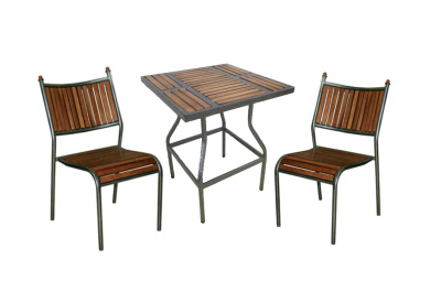 Набор мебели Бетта Мини  (2 стула+квадр.стол) (каркас серый) 