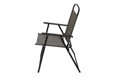 Набор мебели Ялта складной со спинкой 1 уп. (4 кресла+стол+зонт)(каркас черн, ткань бежевая) 