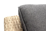 Набор мебели Окланд  1 уп. (стол поливуд+2 дивана ротанг светло-серый, подушки серые) 