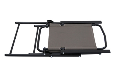 Набор мебели Ялта складной со спинкой 1 уп. (4 кресла+стол+зонт)(каркас черн, ткань бежевая) 