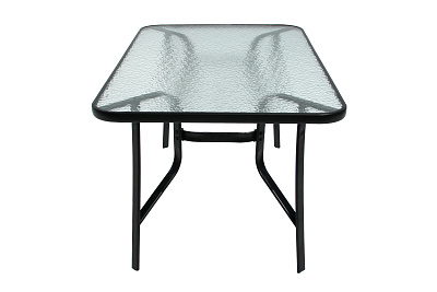 Набор мебели Луис  (4 стула+стол 90х150 см, каркас черн, пластик коричн.) 