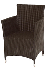 Кресло к набору Асгард (ротанг черный, подушка бежевая) 