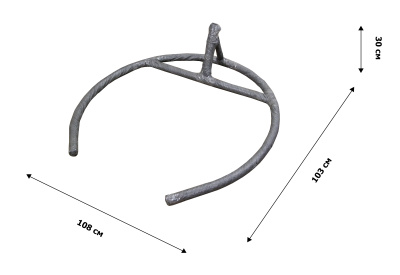 Кресло подвесное Сфера (стойка+осн.КОРИЧ.,корзн.корич.,подуш.корич. 3уп.(М))