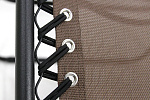 Кресло -шезлонг Фиеста Премиум с подстаканником (2шт. в упаковке ( каркас черный,ткань коричневая)) 