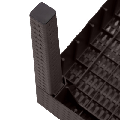 Стол пластиковый журнальный прямоугольный Ola Dom (коричневый)