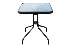 Стол квадратный  арт.SC-075 60х60см (каркас черный, столешница стекло)