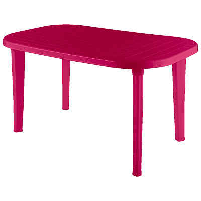 Стол пластиковый  овальный (фуксия) розовый