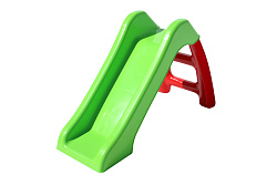 Горка детская пластиковая зеленый скат+красная лестница (Россия)