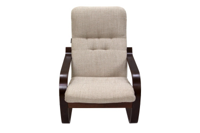 Кресло  Сайма мебельная ткань (2 уп. каркас вишня 1 уп., сиденье Латте 1 уп.) 