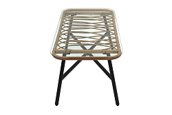 Набор мебели Калипсо  1 уп. (стол+2кресла+диван ротанг темно-коричневый, подушки серая) 