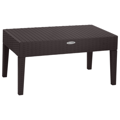 Стол пластиковый журнальный прямоугольный Ola Dom (коричневый)