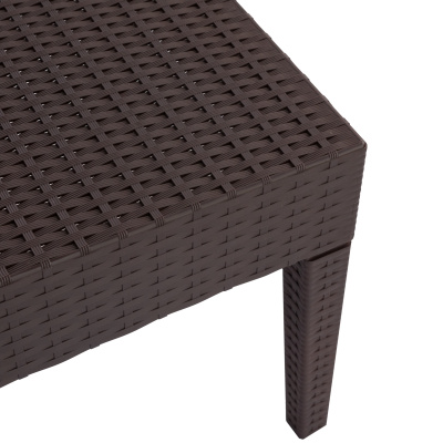 Стол пластиковый журнальный прямоугольный Ola Dom (коричневый)