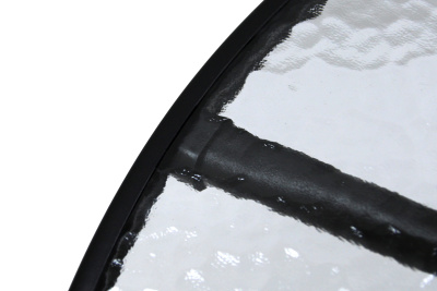 Набор мебели Ялта складной со спинкой 1 уп. (4 кресла+стол+зонт)(каркас черн, ткань бежевая) 