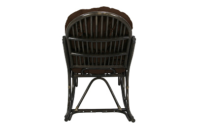Кресло -качалка Маргонда (1кор.+мягк.эл.) каркас коричневый, сиденье коричневое) 