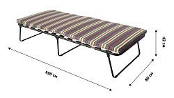 Кровать -тумба Верона (цвет ткани разноцветный рис.полоска (1 шт. в уп.) 