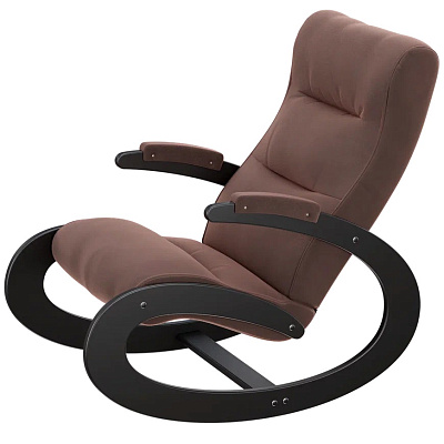 Кресло -качалка Экси 1уп (каркас венге, сиденье коричневое Ultra Chokolate) 