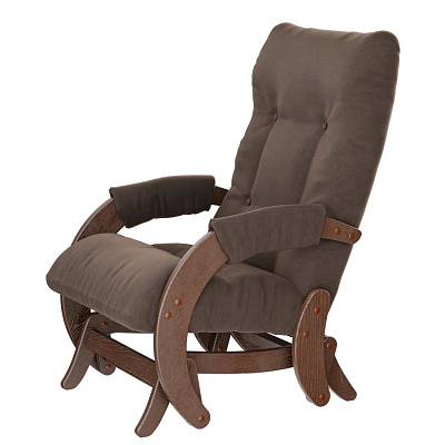 Кресло -Глайдер Мэтисон №68  1 уп (каркас орех, сиденье коричневое Ultra Chokolate) 