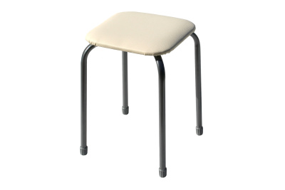 Табурет  Классика-3 (квадратное сиденье), светло-бежевый