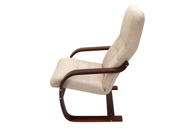 Кресло  Сайма мебельная ткань (2 уп. каркас вишня 1 уп., сиденье Латте 1 уп.) 