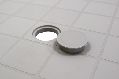 Стол пластиковый  круглый (серый)