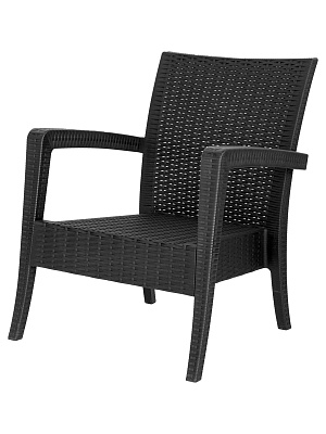 Кресло-диван пластиковое Ola Dom (антрацит)