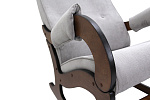 Кресло -качалка Комфорт 707 (шпон)  1 уп. (каркас орех-антик, Ophelia 08 сиденье серое). 