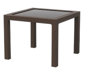 стол квадрат коричне стекло