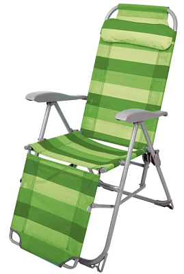 Кресло -шезлонг Ника К3/З (1шт. в упаковке (каркас серый,ткань зеленая)) 