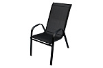 Набор мебели Сан-Ремо 2  (4 кресла кор.2+стол 100х100см, каркас черный, сиденья черные) 